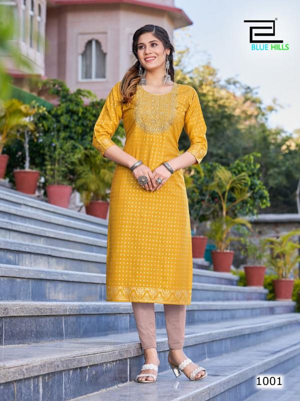 Blue Hills Freddy Plus Size Rayon Designer Kurti Collection